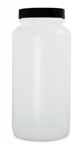 qorpak plc-03636 HDPE Wide Mouth Runde Flasche mit 38–400 schwarz Phenolharz-massiv Polyethylen gefüttert Gap verbunden, Vakuum und ionisierte, 4 oz, natur (210 Stück) von Qorpak