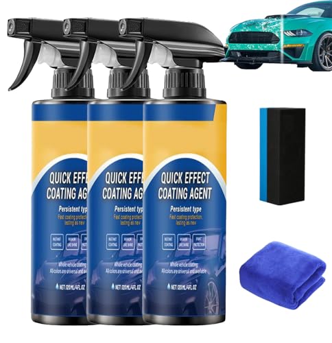 Drachenkind Autolack Spray, 2026 Neu Sopami Quick Effect Coating Agent, Sopami Auto Cleaner, Multifunctional Coatings Renewal Sprays, Integriert Wiederherstellung, Aufhellung Und Schutz (3PCS) von Qosigote