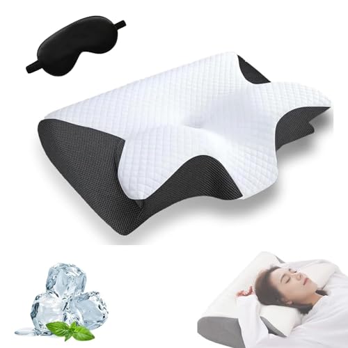 Qosigote Ergonomic Pillow, Cervical Posture Pillow, Orthinex Premium Ergonomic Pillow, Orthinex Cervical Neck Pillow, Proper Alignment Ergonomic Pillow for Improve Sleep Quality (Grey) von Qosigote