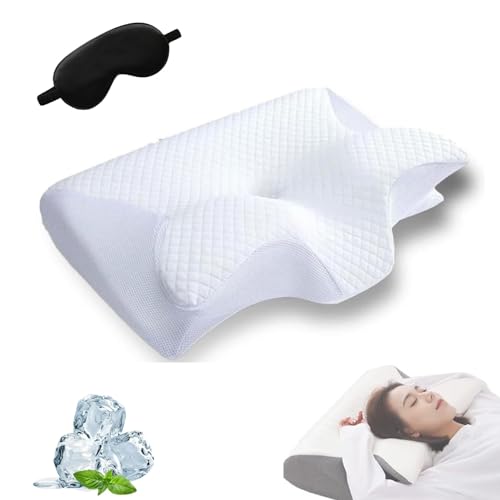 Qosigote Ergonomic Pillow, Cervical Posture Pillow, Orthinex Premium Ergonomic Pillow, Orthinex Cervical Neck Pillow, Proper Alignment Ergonomic Pillow for Improve Sleep Quality (White) von Qosigote