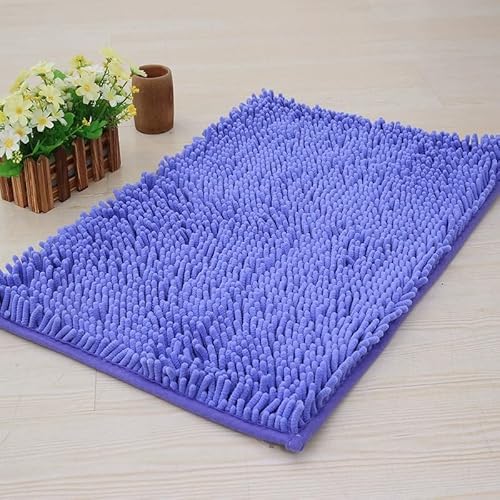 Qosigote Premium - Cleanymat, Cleanymat Schmutzfangmatte Hunde, Saugfähige Chenille Fußmatte für den, rutschfeste Badematte, schlammiger Hund, waschbare Matte, schnell trocknende (Lila,40x60cm) von Qosigote