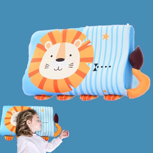 Qosigote Schlummerkids Kissen,2025 Calmly Kinderkissen, Komfort Kawaii Tiere Kinderkopfkissen, Ergonomisches Kissen Kinder - Das Kinderkissen für besseren und gesünderen Schlaf (A) von Qosigote