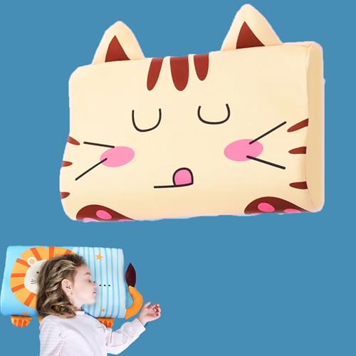 Qosigote Schlummerkids Kissen,2025 Calmly Kinderkissen, Komfort Kawaii Tiere Kinderkopfkissen, Ergonomisches Kissen Kinder - Das Kinderkissen für besseren und gesünderen Schlaf (E) von Qosigote