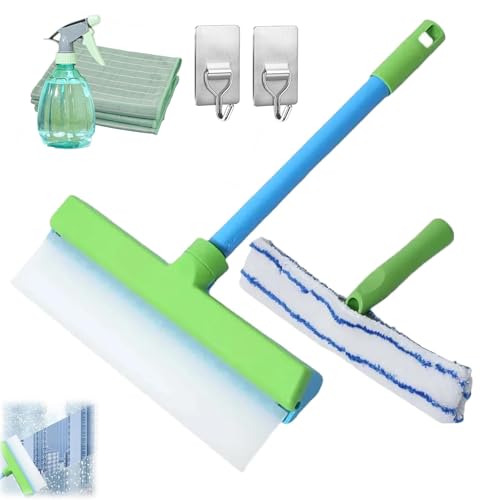 Techeaks Recyclable Silicone Window Squeegee Kit, Aquaswipe Window Squeegee, Fensterputzer Set, No Streaks, No Hassle, Just Perfect Clarity (Blau) von Qosigote