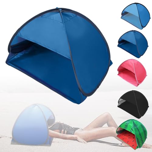 Uveego Mini Head Sun Shelter Tent, Strandmuschel Hund, Kopfzelt, Anti-Uv Strandmuschel Pop Up, Genießen Sie EIN Entspanntes Sonnenbad Am Strand (80 * 50 * 55cm,Blau-a) von Qosigote