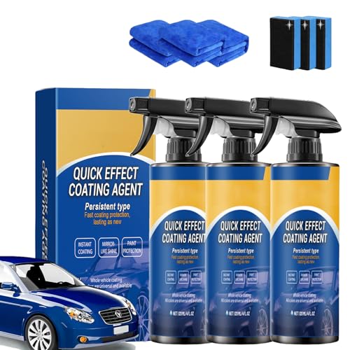 Drachenkind Autolack Spray, Sopami Spray Auto, Car Quick Effect Coating Agent, Autolackspray für Glanz und Schutz, Integriert Wiederherstellung, Aufhellung Und Schutz (3 PCS) von Qosneoun