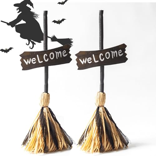 Explicitu Schwimmender Hexenbesen, Spukbesen, tanzender Hexenbesen, Halloween-Hexenbesen, fliegender Besen mit gruseligem Sound, für Innen- und Außenbereich, Veranda, Halloween-Party-Dekorationen (2 Explicitu Schwimmender Hexenbesen, Spukbesen, tanzender Hexenbesen, Halloween-Hexenbesen, fliegender Besen mit gruseligem Sound, für Innen- und Außenbereich, Veranda, Halloween-Party-Dekorationen (2 von Qosneoun