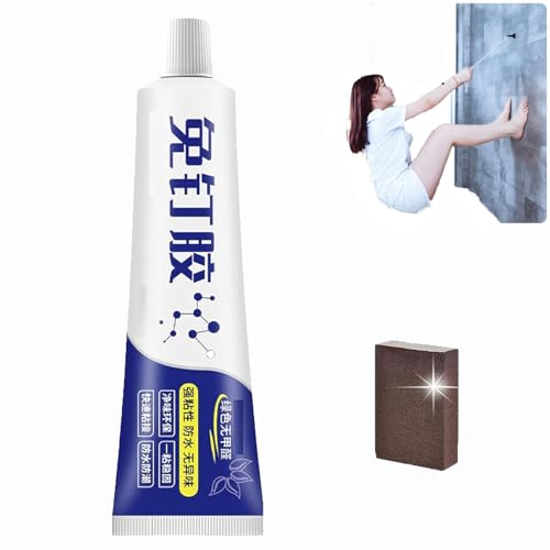 Qosneoun Strong Nail-Free Adhesive, Starker, nagelfreier Kleber, Liquid Waterproof Super Glue, Multifunctional Strong Adhesive Glue, Suitable for Walls, Doors, Windows, Etc. (1pcs) von Qosneoun