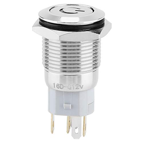 16mm -Metall -Momentan -Druckschalter Auto Reset LED Light 12V 40pcs (Grün) von Qotolite