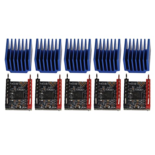 5 SETS STREP Motor Triver UART -Modus Ultra Quiet -Modul mit Kühlkörper TMC2209 -Zubehör für 3D -Druckersteuerung von Qotolite