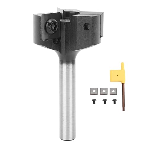 8-mm-Schaft-Einsatzstil-Spitzbrett 3 Flöte 1-1/4 Zoll Schnittdurchmesser T-Form Outboard Outfacing Router Bit Industrial High Carbon Stahl 8mm Schaft Langzeit verwenden Desktop, von Qotolite