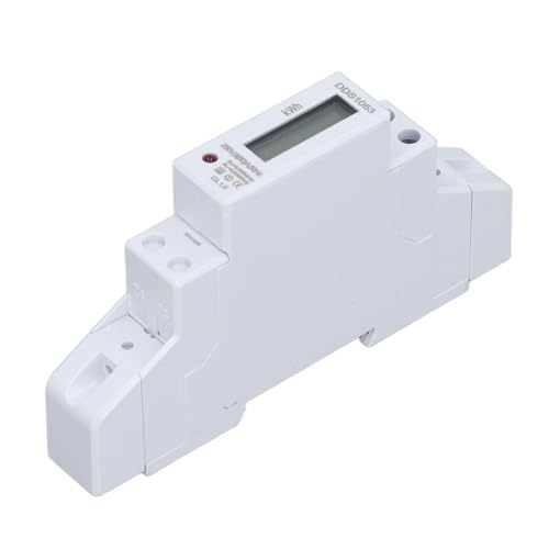 Digitales Einphasen-Energiezähler 1P Din Rail Power Volt Digital Tester LCD Display 5(50) A 230V für Zuhause von Qotolite