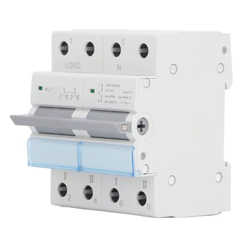 Qotolite Dual Power Transfer Switch, sicherer Verriegelungsschalter, flammhemmendes Gehäuse, für den Einsatz als Backup-Generator für Wohnmobile (100A) von Qotolite
