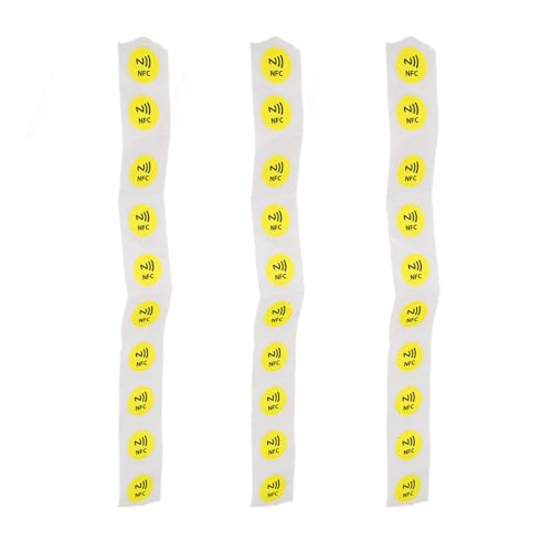 Qotolith 30pcs NFC -Tags NFC -Aufkleber, die für Tagmo und für Amiibo 504 -Bytes -Speicher vollständig programmierbar sind (Yellow) von Qotolite