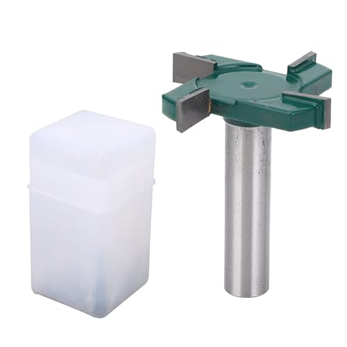 Qotolith -Abflachungsoberflächen -Planing Router Bit 4 Flöte 12mm Schaft -Spoilboard -Router -Bit für Holzbearbeitungsprojekte von Qotolite