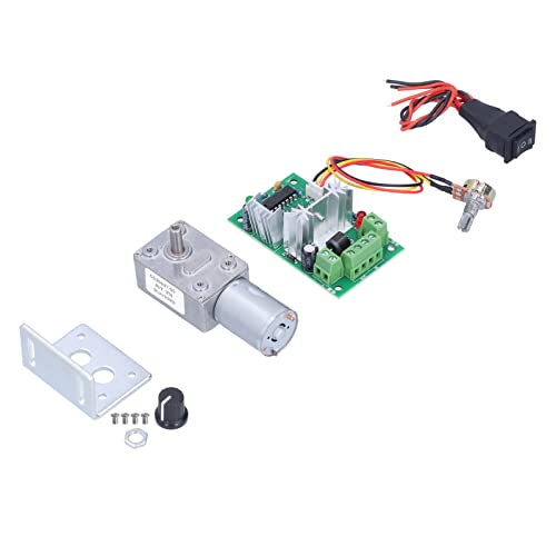 Qotolith DC 24 V Getriebemotor mit Gouverneur High Torsion Mini Turbine Reducer für Roboter elektronische Schlösser (24V30RPM) von Qotolite