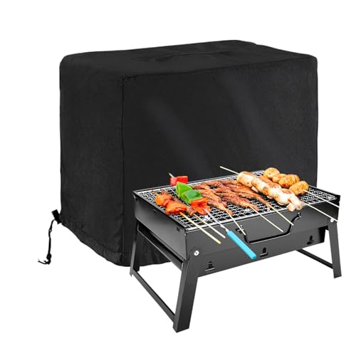 Qoukonao Grillabdeckung – wasserdichte Tisch-Grillhülle, tragbare Anti-UV-Holzkohlegrill-Abdeckung für Strand, Küche, Bar, Hinterhof, Party, Outdoor, Camping, Outdoor-Grillen von Qoukonao