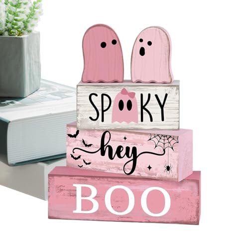 Qoukonao Halloween Deko Schilder | Farmhausstil | Block Dekoration Für Home Bar Party Festliche Raumgestaltung von Qoukonao