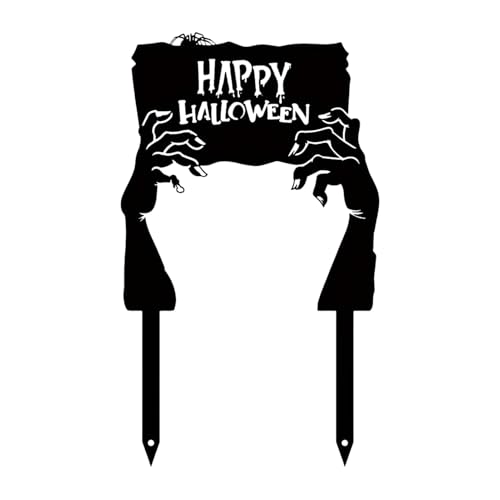 Qoukonao Halloween-Metallpfähle für den Außenbereich, Metall-Gartenpfahl, wasserdicht, gruselig, schwarz, Handornament für Topfpflanzen, Zuhause, Weg, festlicher Hof Qoukonao Halloween-Metallpfähle für den Außenbereich, Metall-Gartenpfahl, wasserdicht, gruselig, schwarz, Handornament für Topfpflanzen, Zuhause, Weg, festlicher Hof von Qoukonao