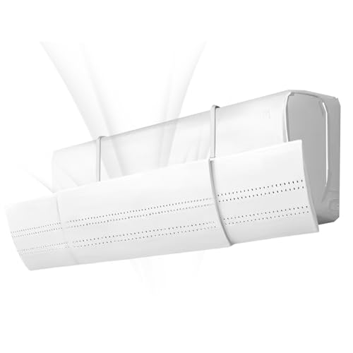Qoukonao Klimaanlagen Deflektor | Fensterklimagerät Luftablenker | Verstellbarer Wandmontierter Windrichtungsführer Gegen Direktes Anblasen Für Wohnzimmer Küche Badezimmer von Qoukonao