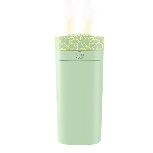 Qoukonao Luftbefeuchter für Schlafzimmer, USB-betriebener Flammendiffusor, tragbarer Luftreiniger, Nebelwerkzeug, wiederaufladbar, leises Zubehör für Baby, Kinder, Haustier, Innenbereich, Hotel von Qoukonao