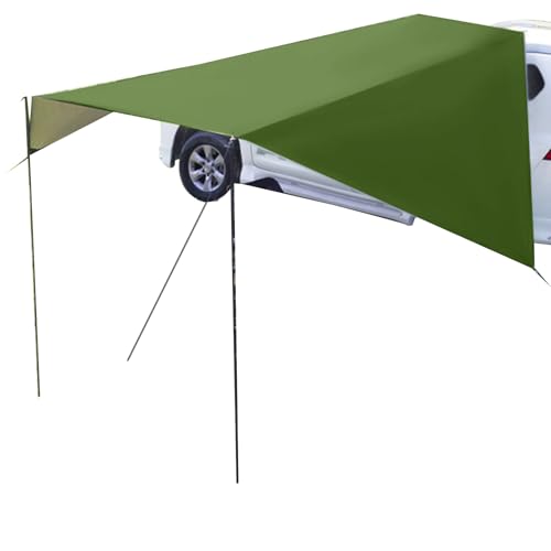 Qoukonao Markise Camping,Wasserdichtes Auto-Camping- Überdachung Schutzplane Sonnenschutz Schatten für LKW Busse SUV Automobil Van Angeln Outdoor Wandern Picknick von Qoukonao
