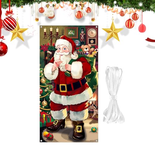 Qoukonao Weihnachtstürdekor Santa Motiv - Weihnachtstürdeko Für Zuhause Schule Geschäft,Festliche Hintergrunddekoration Für Kinderzimmer Party Eingangsbereich Neujahr Qoukonao Weihnachtstürdekor Santa Motiv - Weihnachtstürdeko Für Zuhause Schule Geschäft,Festliche Hintergrunddekoration Für Kinderzimmer Party Eingangsbereich Neujahr von Qoukonao
