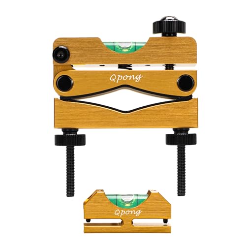 Qpong Scope Leveling Kit Scope Level Magnetic Leveling Tool High Precision Bubble Level System (Gold Barrel Clamp) von Qpong