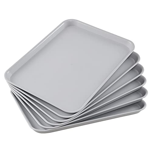 Qqbine Große Serviertabletts aus Kunststoff, Rechteckig Cafeteria Tabletts, 6 Stück Qqbine Große Serviertabletts aus Kunststoff, Rechteckig Cafeteria Tabletts, 6 Stück von Qqbine