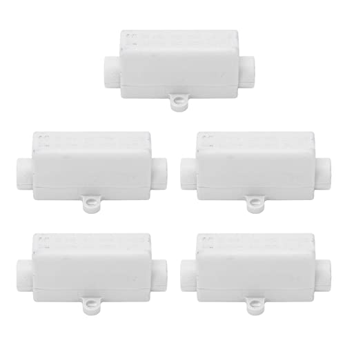 Drahtverbinder-Set, Feuerbeständiges ABS-Gehäuse, 5-teiliges Messing-Leiterdrahtklemmenblock-Doppelschrauben für die Schalterverkabelung Drahtverbinder-Set, Feuerbeständiges ABS-Gehäuse, 5-teiliges Messing-Leiterdrahtklemmenblock-Doppelschrauben für die Schalterverkabelung von Qqmora