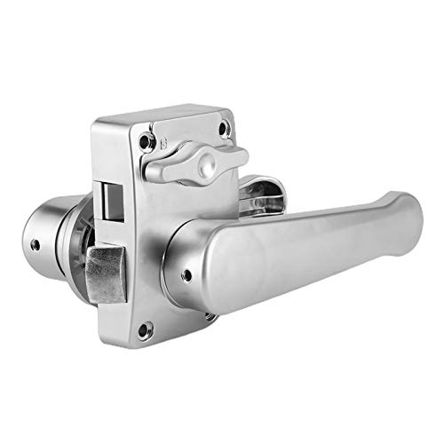 Qqmora Toiletten Türhebel Schloss Set Poliertes Chrom -Badezimmer -Türgriff Sicherere Verriegelungsmechanismus für RV Yacht Abbauch Legierung 21 Mm Dicke von Qqmora