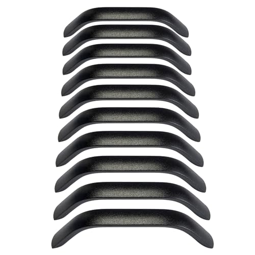 Qrity 10 Stück Küchengriffe Schwarz Küchenschrank Türgriffe Küche Schrank ziehen Bohrlochabstand, Lochabstand 96mm (Matt-schwarz) von Qrity