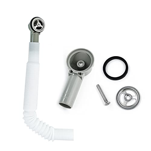 2x Anschlussrohr für Waschtisch und Spüle, Kreisförmige Schnittstelle (Größe: 41x41mm) Rohrlänge 250mm, Durchmesser 26mm (Innendurchmesser: 21mm) von Qrity