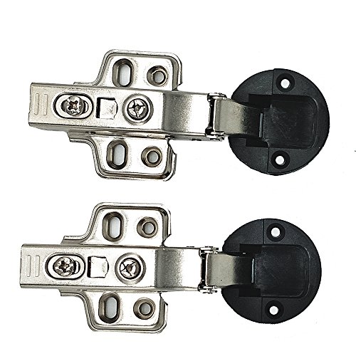 2 STÜCKE Qrity 35mm Europäischen Stil Voll Overlay Mute Hydraulische soft-close Scharnier für glastür von Schrank Küche Schrank mit Schrauben von Qrity