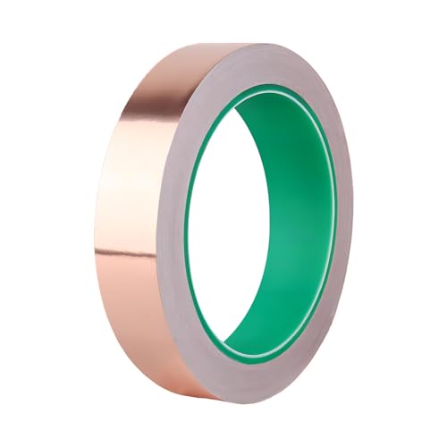 Qrity 1 Stück Doppelseitig Leitfähig Kupferfolienband, 25mm x 20m Selbstklebend Beidseitig Leitende Kupferband, Kupferband, Abschirmband Kupferfolie Qrity 1 Stück Doppelseitig Leitfähig Kupferfolienband, 25mm x 20m Selbstklebend Beidseitig Leitende Kupferband, Kupferband, Abschirmband Kupferfolie von Qrity