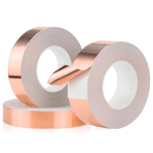 Qrity 1 Stück Leitfähig Kupferfolienband, 30mm x 20m Kupferband, Selbstklebend Leitende Kupferband für Gitarre, Erdung und Löten Qrity 1 Stück Leitfähig Kupferfolienband, 30mm x 20m Kupferband, Selbstklebend Leitende Kupferband für Gitarre, Erdung und Löten von Qrity