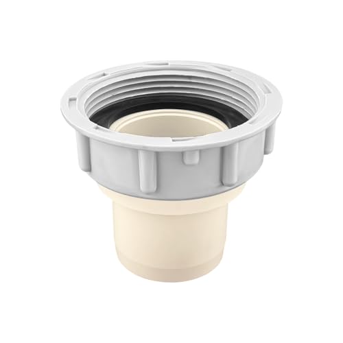 Qrity 1 Stück Küchenspüle Abflussrohr Rohrverbinder, 58mm Innengewinde Rohrverschraubung mit Dichtung und Φ 40mm Rohrstopfenkern, Spülbecken Adapter von Qrity