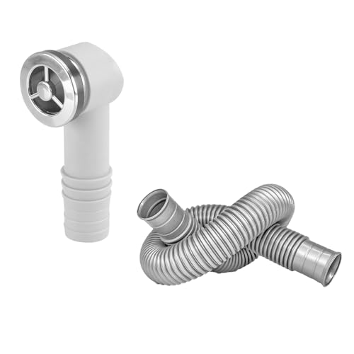 Qrity 1 Stück Überlaufrohre, Badezimmer Keramik Waschbecken Überlauf Marmor Waschbecken Überlaufrohr, 36x36mm Runde Schnittstelle, Rohrlänge 450mm von Qrity