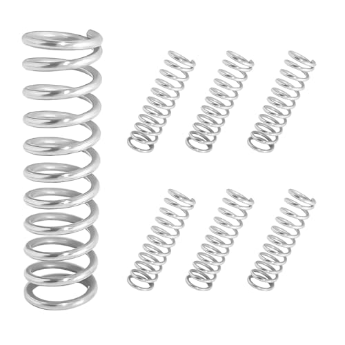 Qrity 10 Stück Druckfedern, Edelstahl Spiralfedern, 304 Stahlfeder, 1 x 5 x 50 mm Feder, Druckfeder Für Ersatz und Reparatur von Qrity