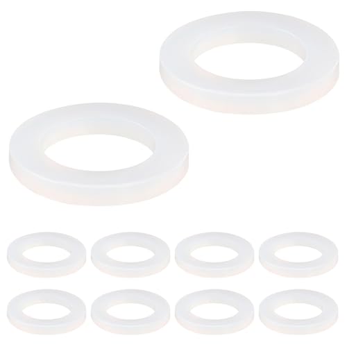 Qrity 10 Stück Flachdichtung aus Silikon, Unterlegscheibe, Dichtung, O-Ring, 39mm, Flachdichtung, Wasserrohr-Dichtungsring für G 1-1/4" Sanitärrohre, Wasserhahnrohre, Düsen von Qrity