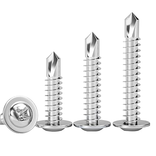 Qrity 100 Stück Edelstahl Bohrschrauben Blechschrauben, Selbstbohrende Schrauben, Phillips Rundkopf Schrauben, Bohrschrauben Kit Set, M4.2 x 13 MM Qrity 100 Stück Edelstahl Bohrschrauben Blechschrauben, Selbstbohrende Schrauben, Phillips Rundkopf Schrauben, Bohrschrauben Kit Set, M4.2 x 13 MM von Qrity