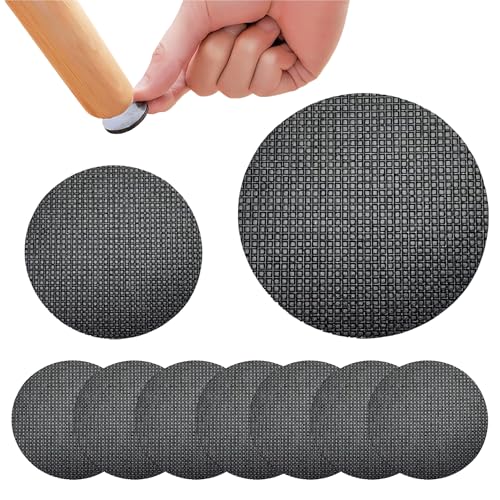 Qrity 16 Stück Möbelgleiter Anti Rutsch Pad, Schwarz Pad, Anti Rutsch Möbelstopper Selbstklebend, Runde, Silikon Pads 50MM von Qrity