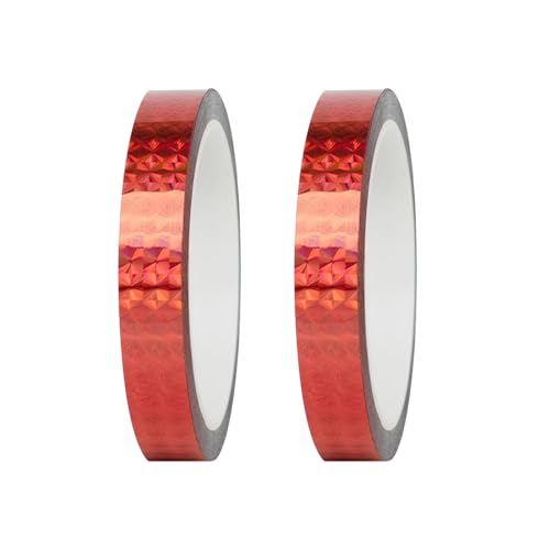 Qrity 2 Rollen Craft Dekorative Klebeband, 15 mm x 50 m Abdeckband, für DIY Kunst Handwerk Verpackung Dekoration, Rot Qrity 2 Rollen Craft Dekorative Klebeband, 15 mm x 50 m Abdeckband, für DIY Kunst Handwerk Verpackung Dekoration, Rot von Qrity