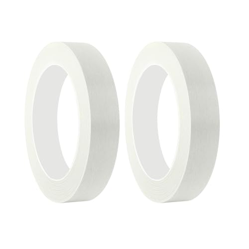 Qrity 2 Stück Abdeckband, 20mm x 50m, Malerkrepp Abdeckband, Malerkrepp für Malerarbeiten und Dekoration, Weiß von Qrity