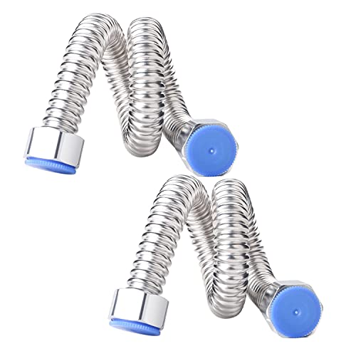 Qrity 40CM Edelstahl Wellrohr, 2 Stück G1/2" x G1/2", Flexibler Versorgungsschlauch aus Edelstahl, Anti-Burst-Wasserleitung für Badezimmer, WC, Wasserhähne, Küchenspüle, Wasserzulaufschläuche Qrity 40CM Edelstahl Wellrohr, 2 Stück G1/2" x G1/2", Flexibler Versorgungsschlauch aus Edelstahl, Anti-Burst-Wasserleitung für Badezimmer, WC, Wasserhähne, Küchenspüle, Wasserzulaufschläuche von Qrity