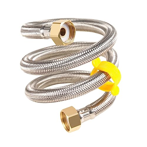 Qrity 2 Stück G 1/2" x G 1/2" Edelstahl-Geflechtschlauch, flexibles Wasserrohr für Badezimmer, WC, Wasserhähne, Küchenspüle, Wasserzulaufschläuche, 20 cm Qrity 2 Stück G 1/2" x G 1/2" Edelstahl-Geflechtschlauch, flexibles Wasserrohr für Badezimmer, WC, Wasserhähne, Küchenspüle, Wasserzulaufschläuche, 20 cm von Qrity