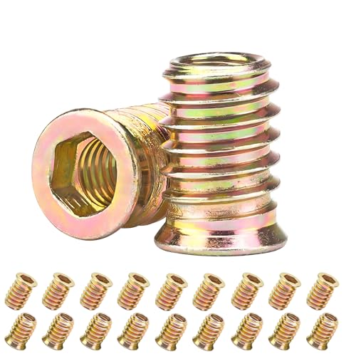 Qrity 20 Stück Gewindeeinsätze Muttern, Einschraubmutter, M10x20mm Gewindeeinsatzmuttern, Einschraubmuffen, Gewindeeinsatz für Holzmöbel Qrity 20 Stück Gewindeeinsätze Muttern, Einschraubmutter, M10x20mm Gewindeeinsatzmuttern, Einschraubmuffen, Gewindeeinsatz für Holzmöbel von Qrity
