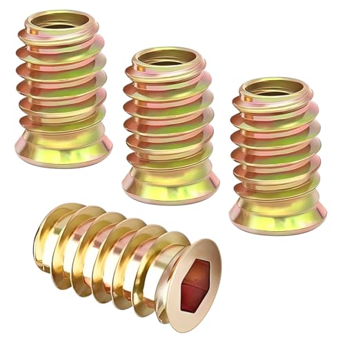 Qrity 20 Stück Gewindeeinsätze Muttern, Einschraubmutter, M4x15mm Gewindeeinsatzmuttern, Einschraubmuffen, Gewindeeinsatz für Holzmöbel Qrity 20 Stück Gewindeeinsätze Muttern, Einschraubmutter, M4x15mm Gewindeeinsatzmuttern, Einschraubmuffen, Gewindeeinsatz für Holzmöbel von Qrity