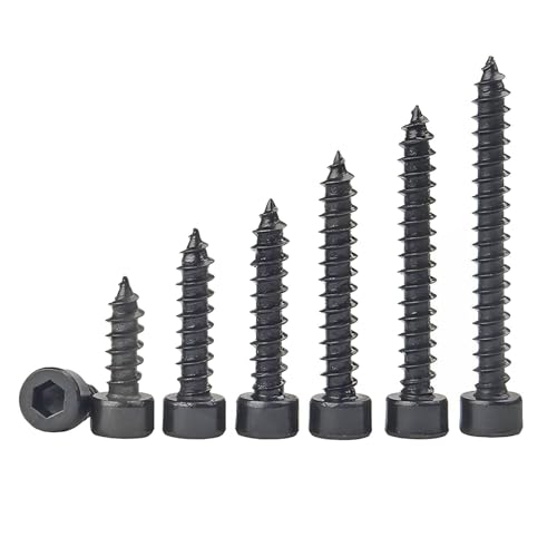 Qrity 20 Stück Zylinderschrauben mit Innensechskant, M4 Selbstschneidende Schrauben, Sechskant Kappenkopf Blechschrauben M4x16mm Holzschrauben Qrity 20 Stück Zylinderschrauben mit Innensechskant, M4 Selbstschneidende Schrauben, Sechskant Kappenkopf Blechschrauben M4x16mm Holzschrauben von Qrity