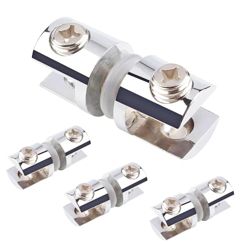 Qrity 4 Stück Glasklemme, Zinklegierung Glasregal Halterung, Doppelseitige Glasregalstütze, Regalhalterungen aus Glas für 3-8 MM Dickes Glas Qrity 4 Stück Glasklemme, Zinklegierung Glasregal Halterung, Doppelseitige Glasregalstütze, Regalhalterungen aus Glas für 3-8 MM Dickes Glas von Qrity